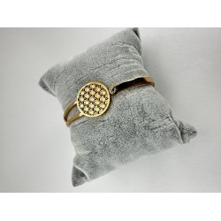 Bronz Yuvarlak Desenli Bileklik 